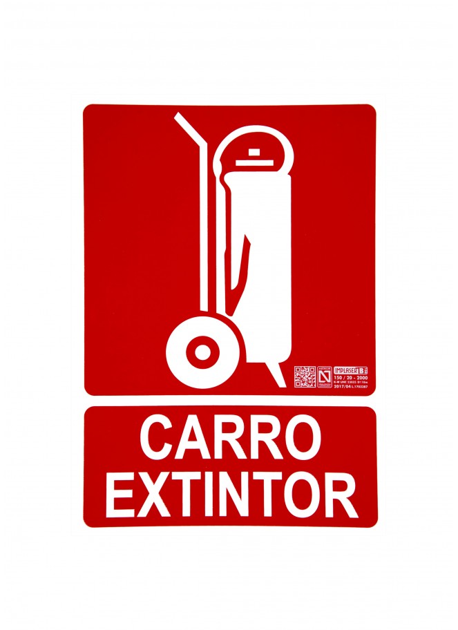 Cartel Homologado: Carro Extintor
