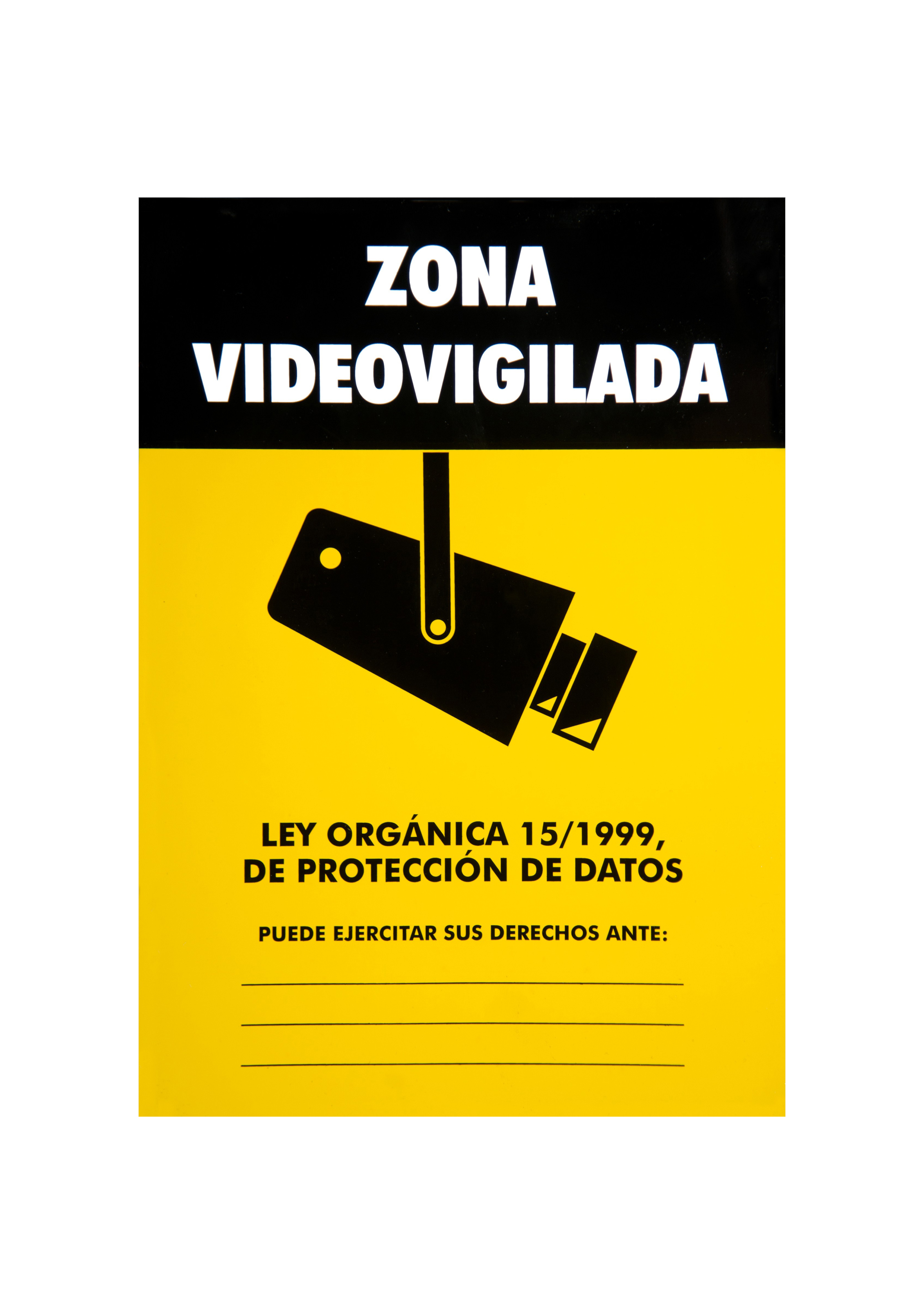 Cartel de Zona Videovigilada Homologado