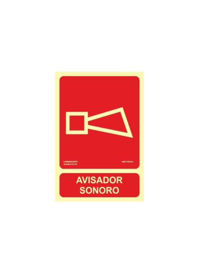 Cartel Homologado: Avisador Sonoro